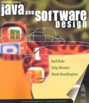 Cover of: Introduction to Java and Software Design by Nell B. Dale, Chip Weems, Mark R. Headington