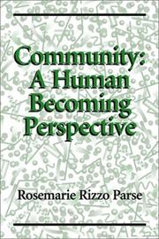 Cover of: Community: A Human Becoming Experience