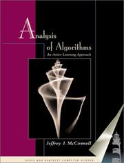 Cover of: Analysis of Algorithms  by Jeffrey J. McConnell
