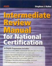Cover of: EMT-Intermediate Review Manual for National Certification | Stephen J. Rahm