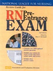 Cover of: Review Guide for RN Pre Entrance Exam, 2nd Edition (Review Guide for RN Pre-Entrance Exam) by Mary E. McDonald