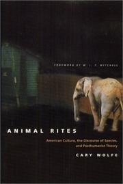Cover of: Animal Rites by Cary Wolfe