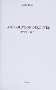 Cover of: La révolution déroutée: 1960-1976