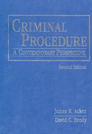 Cover of: Criminal procedure: a contemporary perspective