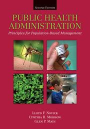 Cover of: Public Health Administration: Principles for Population-based Management