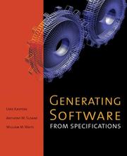 Cover of: Generating Software from Specifications by Uwe Kastens, Anthony M. Sloane, William M. Waite, Uwe Kastens, Anthony M. Sloane, William M. Waite