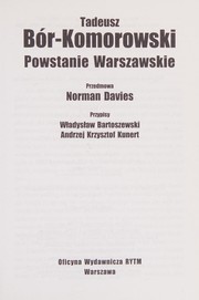 Cover of: Powstanie Warszawskie by Tadeusz Bór-Komorowski