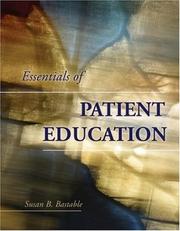 Cover of: Essentials Of Patient Education by Susan Bacorn Bastable