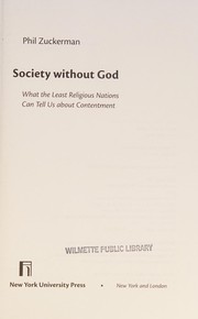 Cover of: Society without God