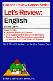 Cover of: Let's Review English: English (Barron's Review Course)