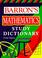 Cover of: The Barron's mathematics study dictionary