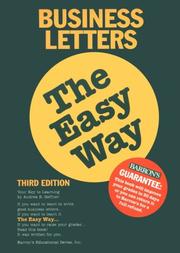 Cover of: Business letters the easy way by Andrea B. Geffner