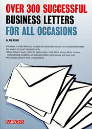 Cover of: Over 300 successful business letters for all occasions by Bond, Alan