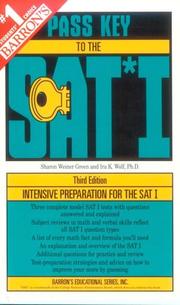 Cover of: Pass key to the SAT I by Green, Sharon