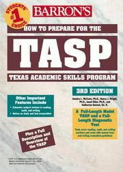 Cover of: Barron's TASP: how to prepare for the Texas Academic Skills Program