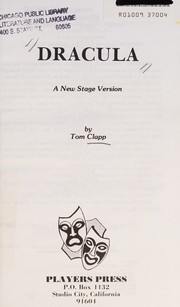 Cover of: Dracula: a new stage version