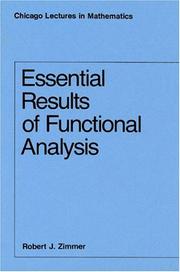 Cover of: Essential results of functional analysis