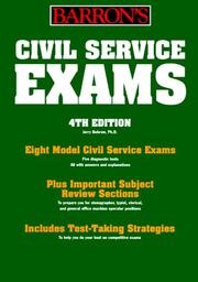 Cover of: Barron's Civil Service Exams by Jerry Bobrow, Peter Z. Orton, William A. Covino