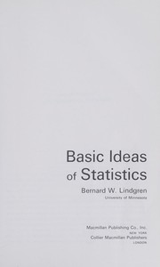Cover of: Basic ideas of statistics