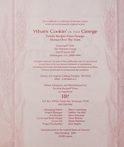 Cover of: What's cookin' in the Grange by National Grange