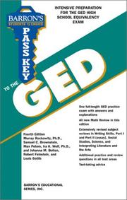 Cover of: Barron's pass key to the GED high school equivalency examination by Murray Rockowitz ... [et al.].
