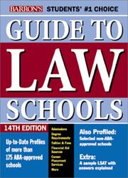 Cover of: Barron's Guide to Law Schools