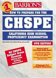 Barron's how to prepare for the CHSPE by Green, Sharon, Sharon Weiner Green, Lexy Green, Michael Siemon