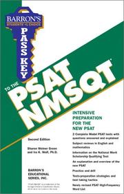 Cover of: Pass key to the PSAT/NMSQT | Green, Sharon