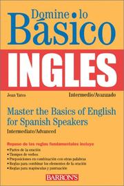 Cover of: Domine lo básico--inglés  =: Master the basics of English for Spanish speakers