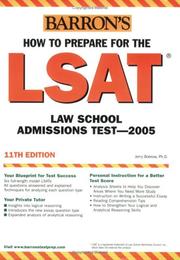 Cover of: How to Prepare for the LSAT by Jerry Bobrow