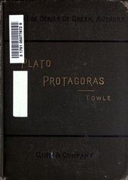 Cover of: Protagoras by Πλάτων