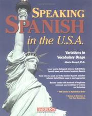 Cover of: Speaking Spanish in the U.S.A.: variations in vocabulary usage
