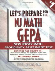Cover of: Let's Prepare for the NJ Math GEPA by Judith T. Brendel