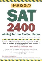 Cover of: Barron's SAT 2400: Aiming for the Perfect Score (Barron's SAT 2400)