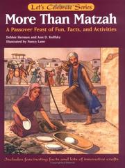 Cover of: More than matzah: a Passover feast of fun, facts, and activities