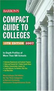 Cover of: Compact Guide to Colleges (Barron's Compact Guide to Colleges)