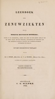 Cover of: Leerboek der zenuwziekten ... by Moritz Heinrich Romberg