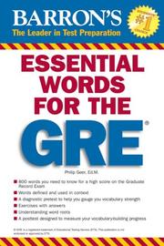 Cover of: Essential Words for the GRE