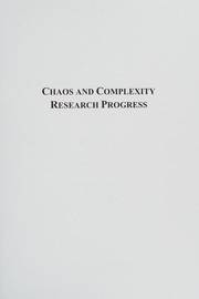 Cover of: Chaos and complexity research progress by Franco F. Orsucci and Nicoletta Sala, editors.