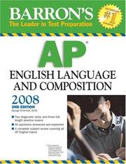 Cover of: Barron's AP English Language and Composition 2008 (Barron's How to Prepare for the Ap English Language and Composition  Advanced Placement Examinations)
