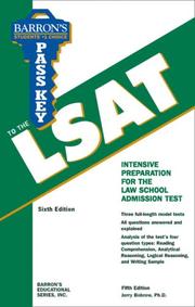 Cover of: Pass Key to the LSAT | Jerry Bobrow