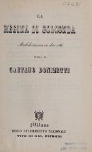 Cover of: La regina di Golconda: melodramma in due atti