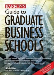Cover of: Guide to Graduate Business Schools (Barron's Guide to Graduate Business Schools)