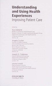 Cover of: Understanding and Using Health Experiences: Improving Patient Care