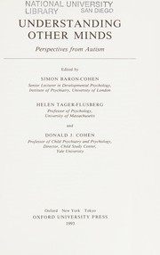Understanding other minds by Simon Baron-Cohen, Helen Tager-Flusberg, Donald J. Cohen
