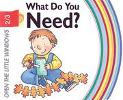 Cover of: What do you need?