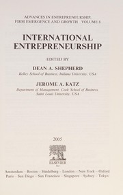Cover of: International entrepreneurship