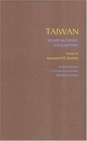 Cover of: Taiwan by Edited by Leonard H. D. Gordon.