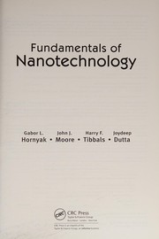 Cover of: Fundamentals of Nanotechnology by G. Louis Hornyak, H.F. Tibbals, Joydeep Dutta