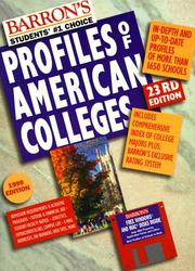 Cover of: Barron's Profiles of American Colleges (23rd ed) by College Division of Barron's Educational Series